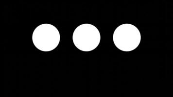 Three Dot Wave Loading Animation, Bouncing White Circles on Black Background, Minimal UI Preloader video