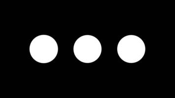 Three Dot Soft Pulse Loading Animation, Smooth Shrink and Expand Effect in Wave Pattern, White Circles on Black Background video
