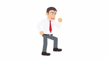 Dancer. Disco man with a disco ball, cartoon animation with alpha channel video