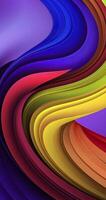 Colorful abstract background with wavy lines with seamless looping video