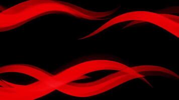 Dynamic Flowing Red Ribbons on a Dark Background, Abstract Motion Graphics video