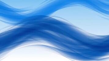 Abstract Flowing Blue Waves Serene Motion Background for Visual Projects video