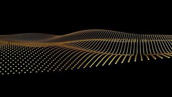 ondas do ouro partículas, flutuando cubos, elite fundo, exclusivo, reflexão, único Projeto video