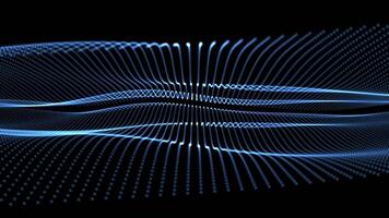 único fundo, flutuando cubos, ondas do azul partículas, exclusivo, luxo projeto, reflexão video