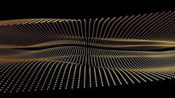 ondas do ouro partículas, luxo projeto, flutuando cubos, reflexão, exclusivo, único fundo video