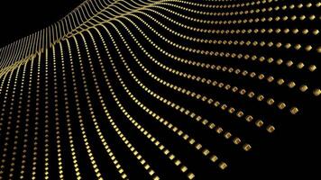 elite fundo, ondas do ouro partículas, flutuando cubos, único projeto, exclusivo, reflexão video
