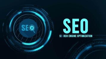 SEO Flickering Text With HUD Animation video
