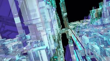 Geometric Technology Blocks Background 3D Rendering video