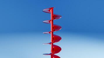 Red Archimedean Screw Moves in the space video