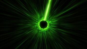 Digital futuristic tunnel or travel in time and space. Bright technological tunnel, warp speed, wormhole. video