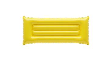 yellow Colorful air-filled inflatable float for summer water fun and pool entertainment isolated on white photo