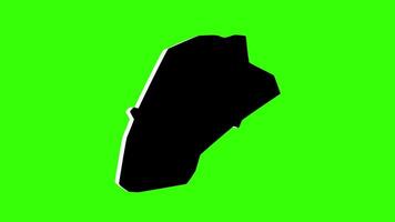 green screen 3d map of Malkerns in eswatini video