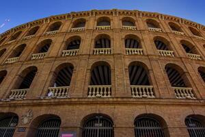View on the part of the Bullring building in Valencia, Spain photo