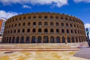 View of the Bullring building in Valencia, Spain photo