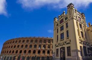 Building Bullring and train station in Valencia, Spain photo