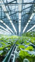 Smart Greenhouse Technology. Automated Lighting and Watering Systems for Innovative Farming photo