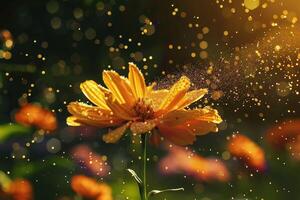 1 flower pollen that spreads photo