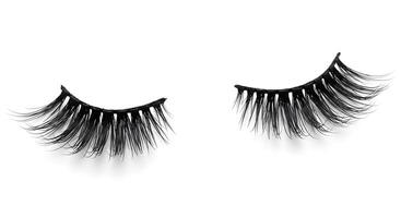 Elegance accentuated, false eyelashes for captivating expressive beauty routine photo