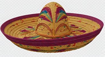 Artisanal crafted sombrero, adorned with vibrant textiles and rustic textures photo