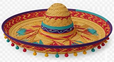 Vibrant crafted sombrero with decorative details reflecting cultural festive photo