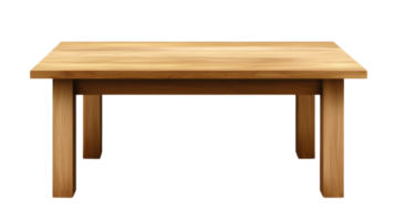 Solid wood table crafted from light-colored timber suitable for modern or rustic dining spaces png