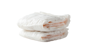 Diapers stacked on each other ready for use in a nursery during the day png