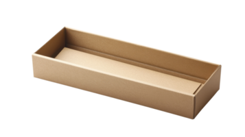 Rectangular cardboard box suitable for storage and organization in various settings png