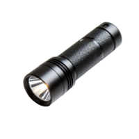 High-Performance LED Flashlight with Durable Black Anodized Finish png