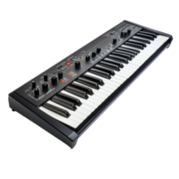 Modern Synthesizer Keyboard with Dynamic Controls and Black Design png