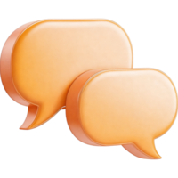 Orange Chat Bubbles with Connecting Lines png