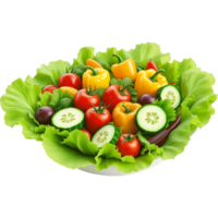 Green Salad with Tomatoes and Cucumbers png