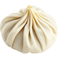 Close Up of a Single Steamed Bun with Wrinkled Texture png