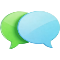 Green and Blue Communication Bubbles png