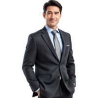 Man in Dark Business Suit with Serious Expression png