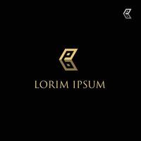 Luxury PP, PB, or PK Monogram on Black Background vector