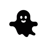 A cute, smiling ghost with simple features floats cutouts png