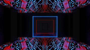Red and Blue Fast Strobe Chip Corridor Background VJ Loop in 4K video