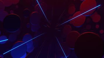 Red and Blue Abstract Circle Shapes Movement Background VJ Loop in 4K video