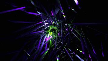Purple and Light Green Apocalyptics Shards Background VJ Loop in 4K video