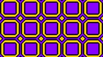 Purple and Yellow Abstract Squares Patterns Background VJ Loop in 4K video