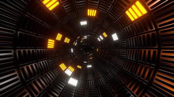 Orange and White Cube Strobes Tunnel Background VJ Loop in 4K video