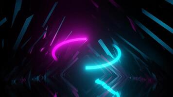 Cyan and Pink Abstract Environment Background VJ Loop in 4K video