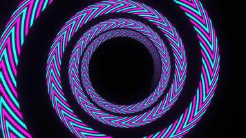 Cyan and Pink Abstract Spiral Moving Background VJ Loop in 4K video
