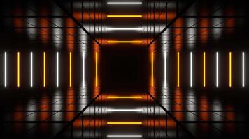 Orange and White Lines Move to Center Background VJ Loop in 4K video