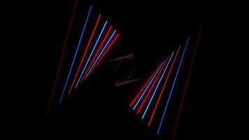 Red and Blue Neon Rays Moving Background VJ Loop in 4K video