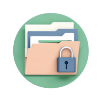 icon, A folder icon with a lock on it, symbolizing secure document storage, confidentiality png