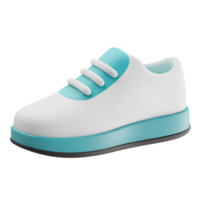 3D Icon, Running shoe icon, white with black sole, angled for dynamic look png