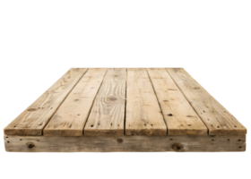 Rustic Wooden Platform with Natural Texture, isolated on a transparent background png