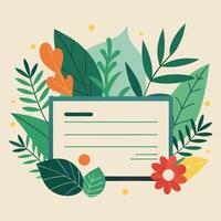 Minimalist Botanical Editable Certificate Template for Easy Customization vector