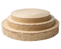 Torn Paper Edge Platform with Organic Shape, isolated on a transparent background png